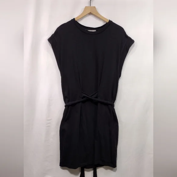Vince Tie Waist Casual Dress Women's L Black Comfy Minimalist Vacation Office - Picture 2 of 9